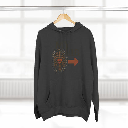 Heartfelt Rib Graphic Hoodie for Couples, Valentine's Day Gift, Matching Sweatshirt, Cozy Fleece, Romantic Style