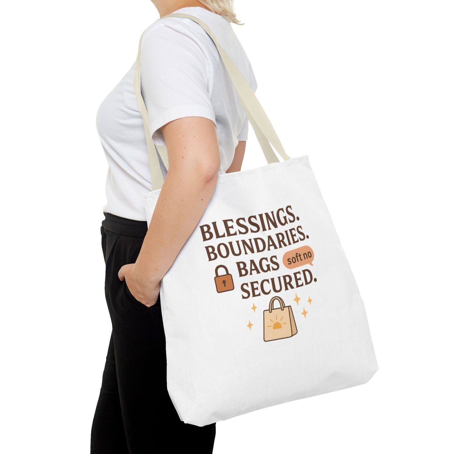 Blessings & Boundaries Tote Bag - Unique AOP Design for Daily Use, Gift for Friends, Travel, Shopping, Eco-Friendly Bag
