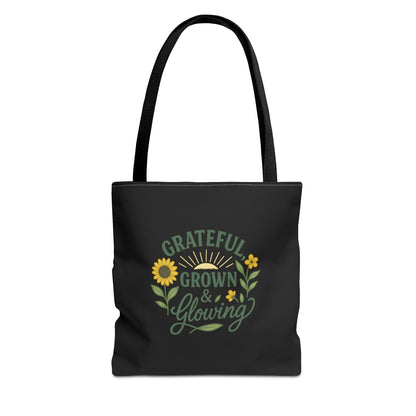 Grateful Grown & Glowing Tote Bag Eco-Friendly Shopper
