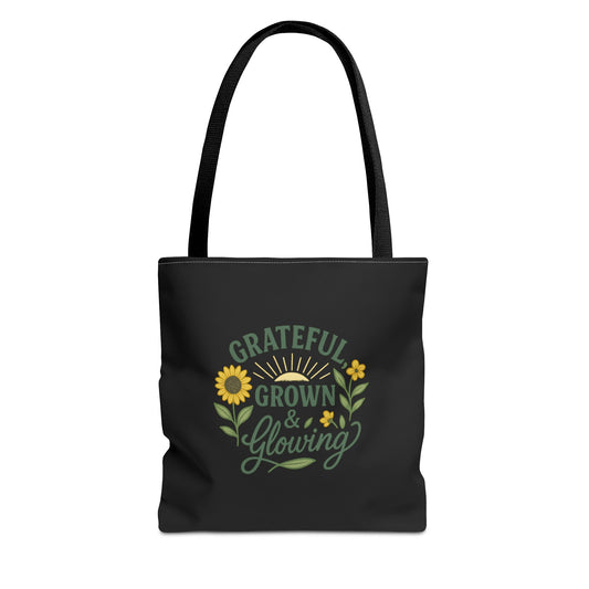 Grateful Grown & Glowing Tote Bag Eco-Friendly Shopper