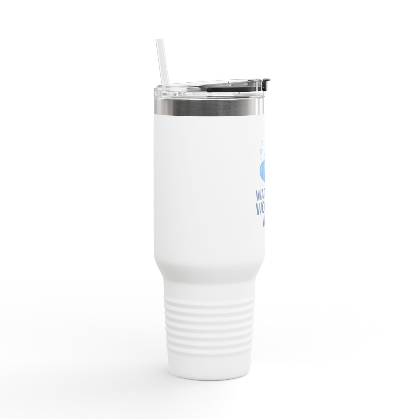 Water Fun Insulated Travel Mug, 40oz – Perfect for Water Lovers, Great for Travel, Gifts, Outdoor Adventures, Coffee & Tea