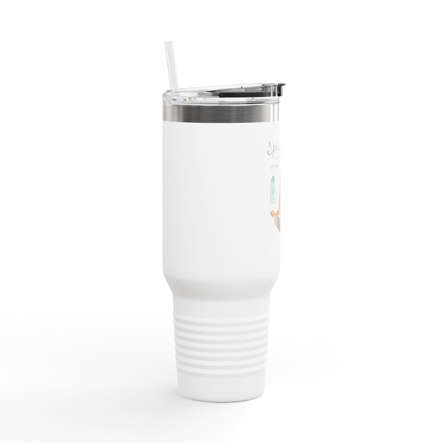 Spiritual Themed Insulated Travel Mug | 40oz | Mindfulness | Hot & Cold Drink | Meditation | Fitness | Gift for Yogis