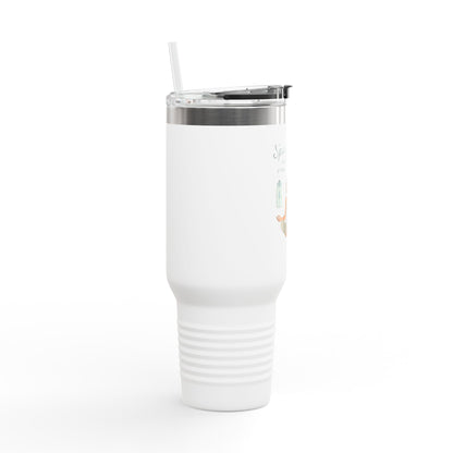 Spiritual Themed Insulated Travel Mug | 40oz | Mindfulness | Hot & Cold Drink | Meditation | Fitness | Gift for Yogis