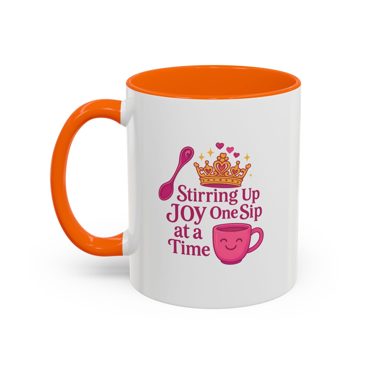 Joyful Accent Coffee Mug - 11/15oz, Colorful Sip Design, Perfect Gift for Coffee Lovers, Birthdays, Holidays, Housewarming