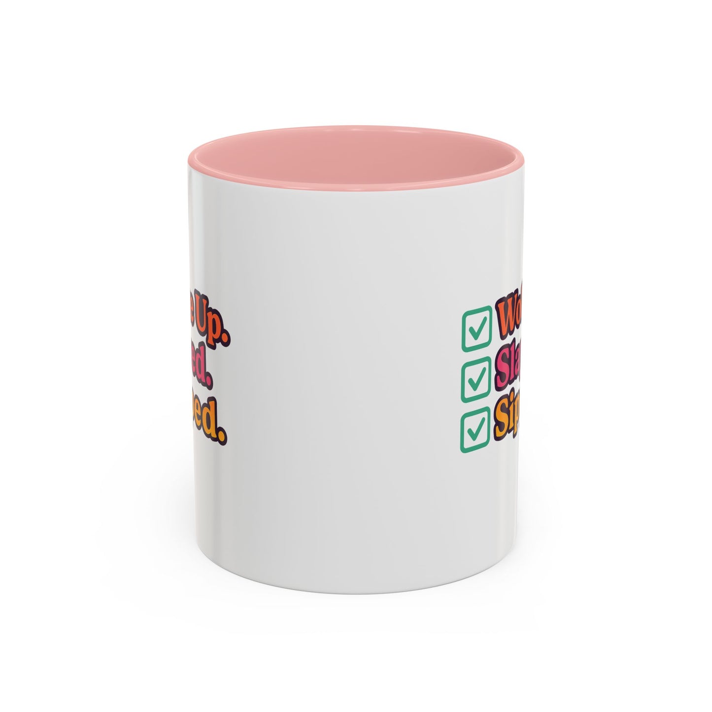 Woke Up Slayed Sipped Coffee Mug, Motivational Mug Gift, Fun Coffee Cup, Inspirational Office Mug, Morning Routine Mug