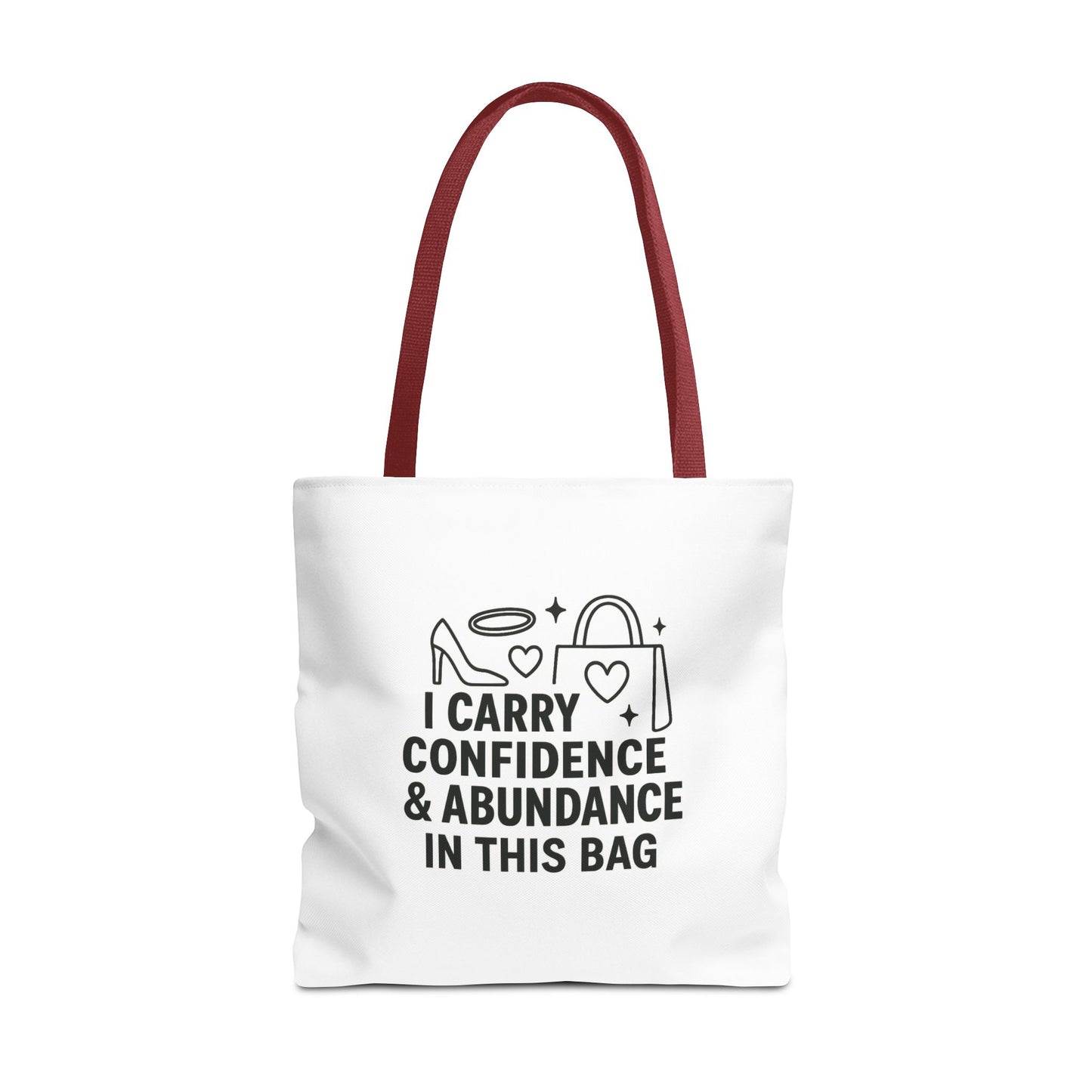 Confidence & Abundance Tote Bag, Motivational Shopper Bag, Gift for Her, Inspirational Tote for Everyday Use, Eco-Friendly Carryall