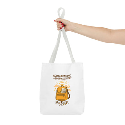 Inspirational Tote Bag - 'God Said I'm Good' Quote, Motivational Gift, Reusable Shopping Bag, Eco-Friendly Accessory, Everyday Use