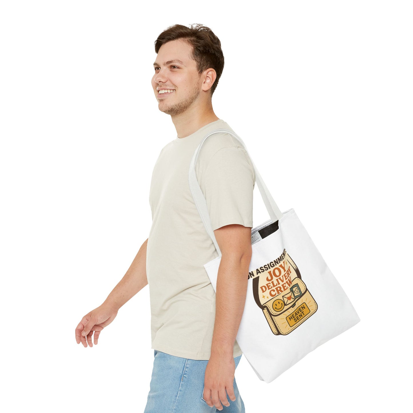 Joy Delivery Crew Tote Bag - Heaven Sent, Birthday Gift, Grocery Bag, Eco-Friendly Tote, Unique Gift Idea