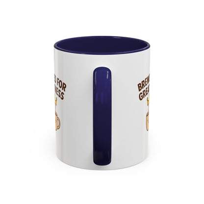 Brewed for Greatness Coffee Mug - Motivational Ceramic Cup, Office Gift, Home Decor, Birthday Present, Tea Lovers