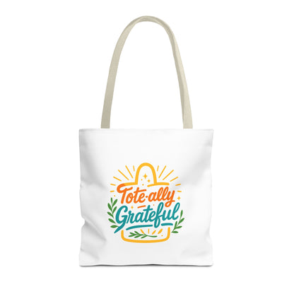 Grateful Tote Bag, Eco-Friendly Shopping Bag, Gift for Mom, Stylish Carry-All, Perfect for Summer Adventures