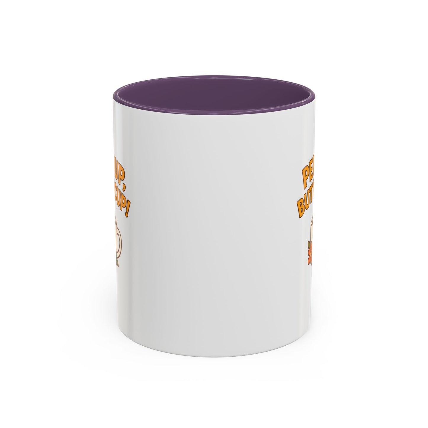 Perk Up, Buttercup! Cute Accent Coffee Mug for Daily Motivation, Gift for Coffee Lovers, Home Office Decor, Floral Tea Cup