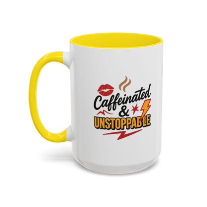 Caffeinated & Unstoppable Coffee Mug - Fun Gift for Coffee Lovers, Cute Office Decor, Motivational Drinkware, Perfect for Birthdays, [...]