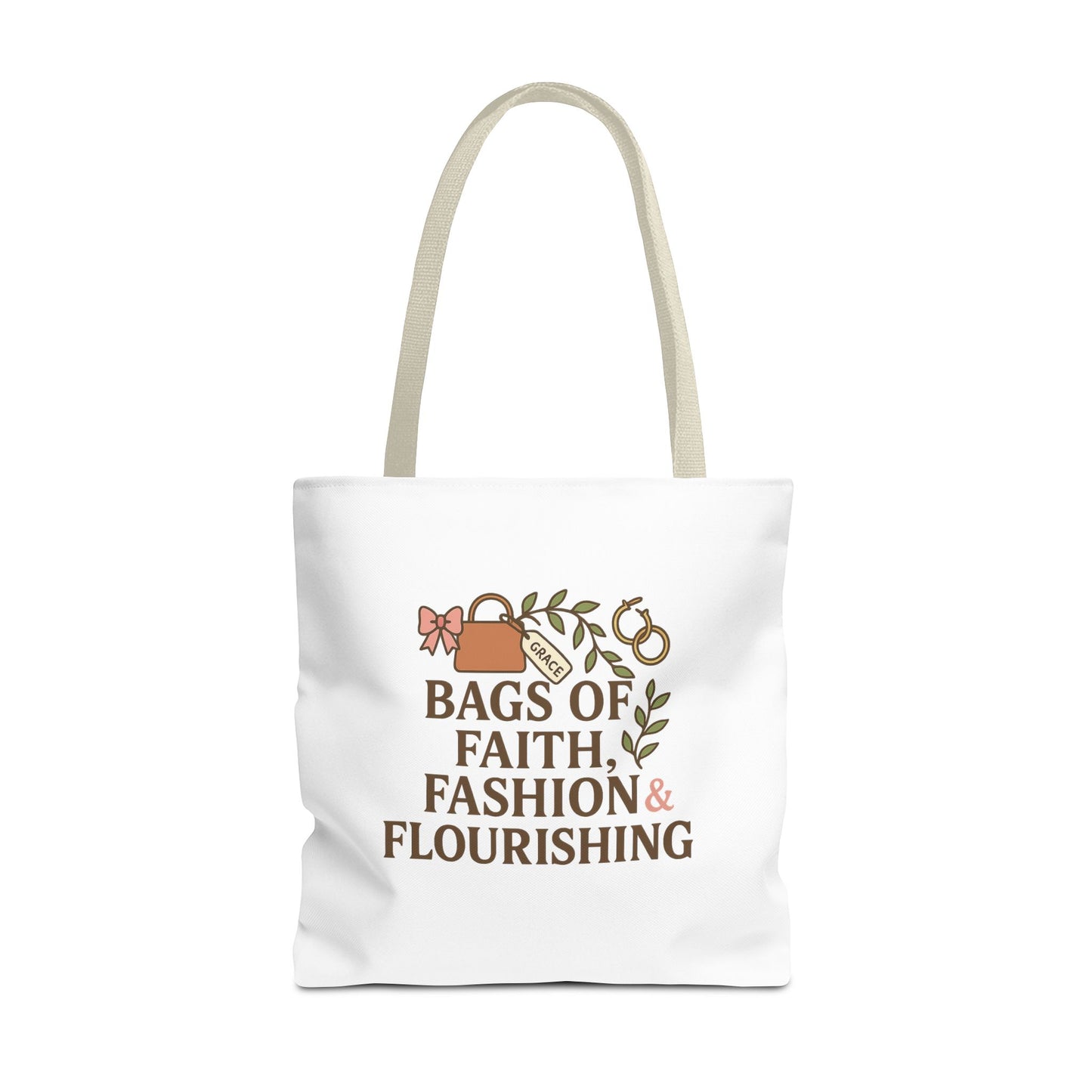 Faith & Fashion Tote Bag | Stylish Everyday Carry, Perfect for Gifts, Shopping, Church Events, and Personal Use