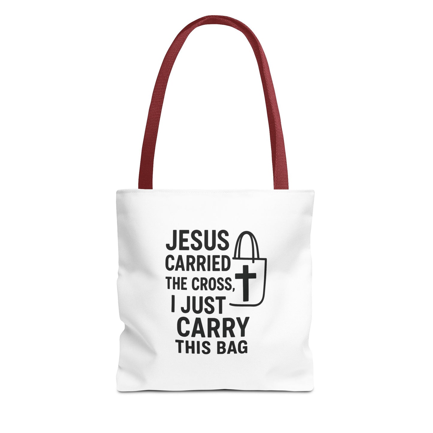 Christian Tote Bag - Jesus Carried the Cross, Everyday Use, Gift for Believers, Church Events, Eco-Friendly Shopping Bag