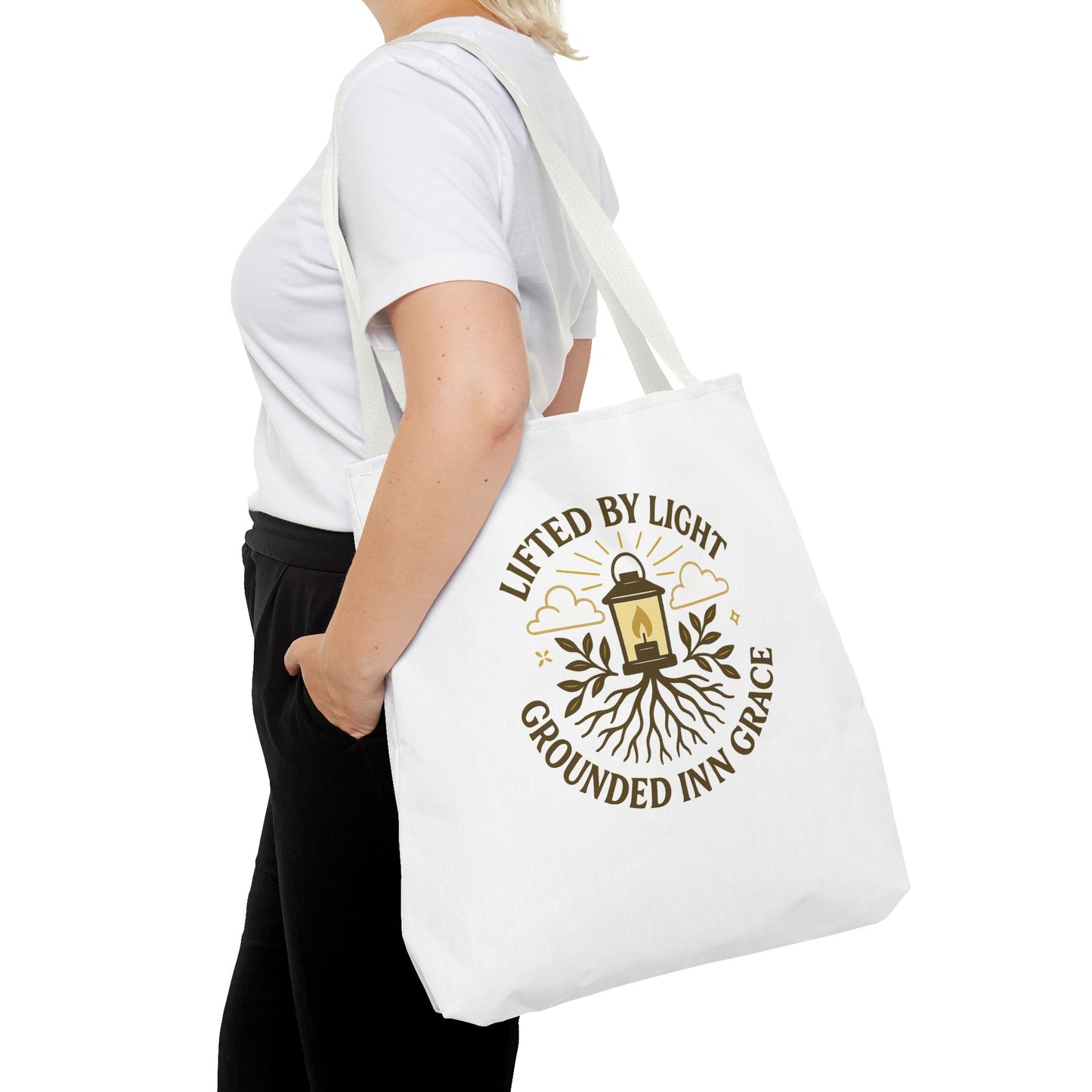Grounded by Grace Tote Bag, Inspirational Gift, Eco-Friendly Shopping Tote, Spiritual Tote, Unique Artwork, Motivational Bag, Everyday [...]