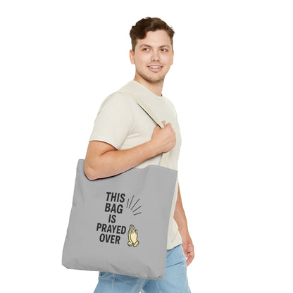 Prayed Over Tote Bag, Spiritual Gift, Christian Tote, Faith Bag, Church Accessory, Inspirational Shopper