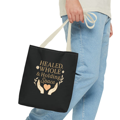 Spiritual Healing Tote Bag, Eco-Friendly Shopping Bag, Inspirational Gift, Reusable Market Tote, Mindfulness Carrier