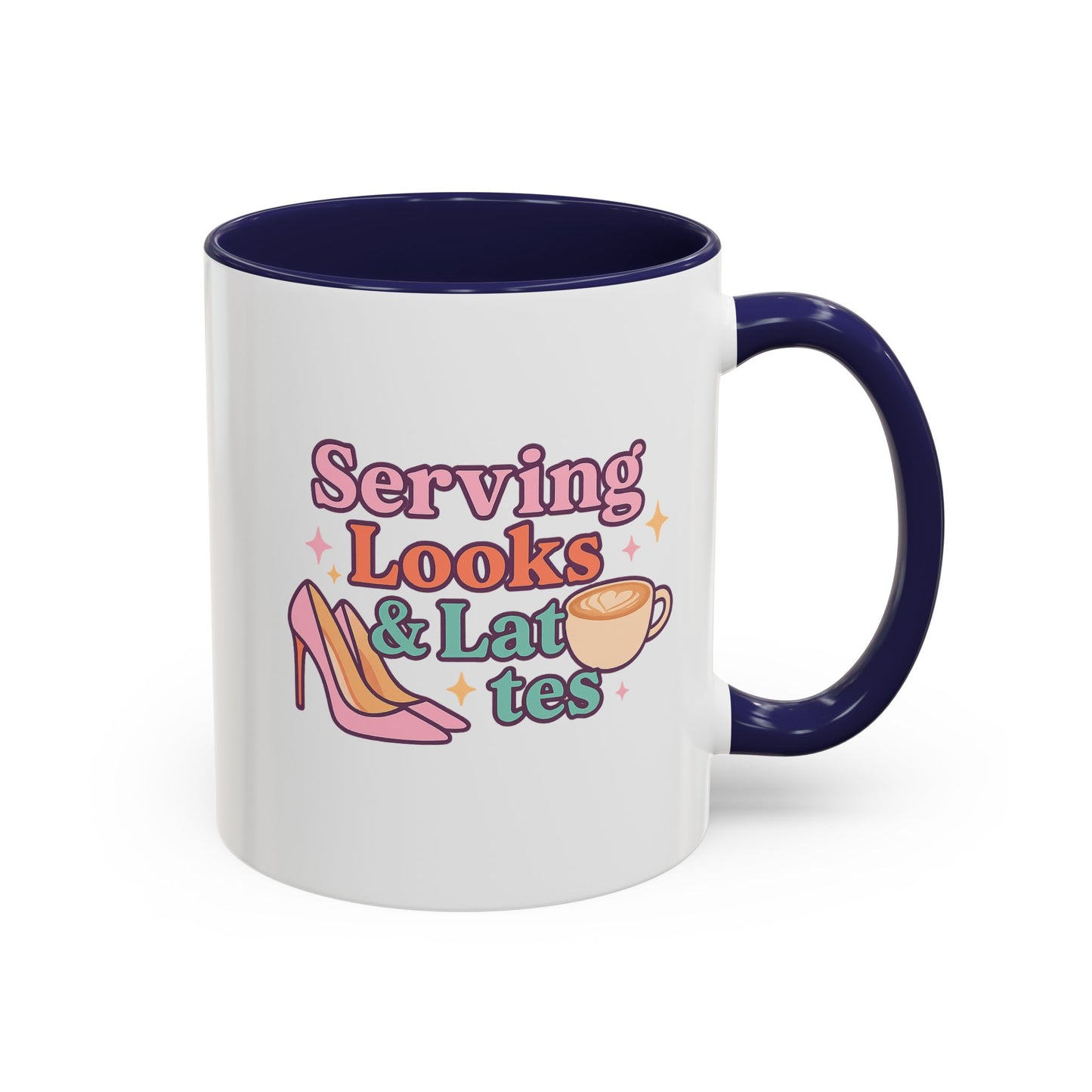 Serving Look and Latte Accent Coffee Mug (11, 15oz)