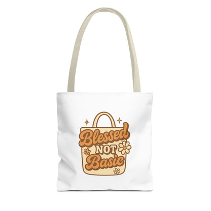 Blessed Not Basic Tote Bag - Fun Shopping Bag, Gift for Friends, Eco-Friendly Tote, Weekend Vibes, Cute Carryall