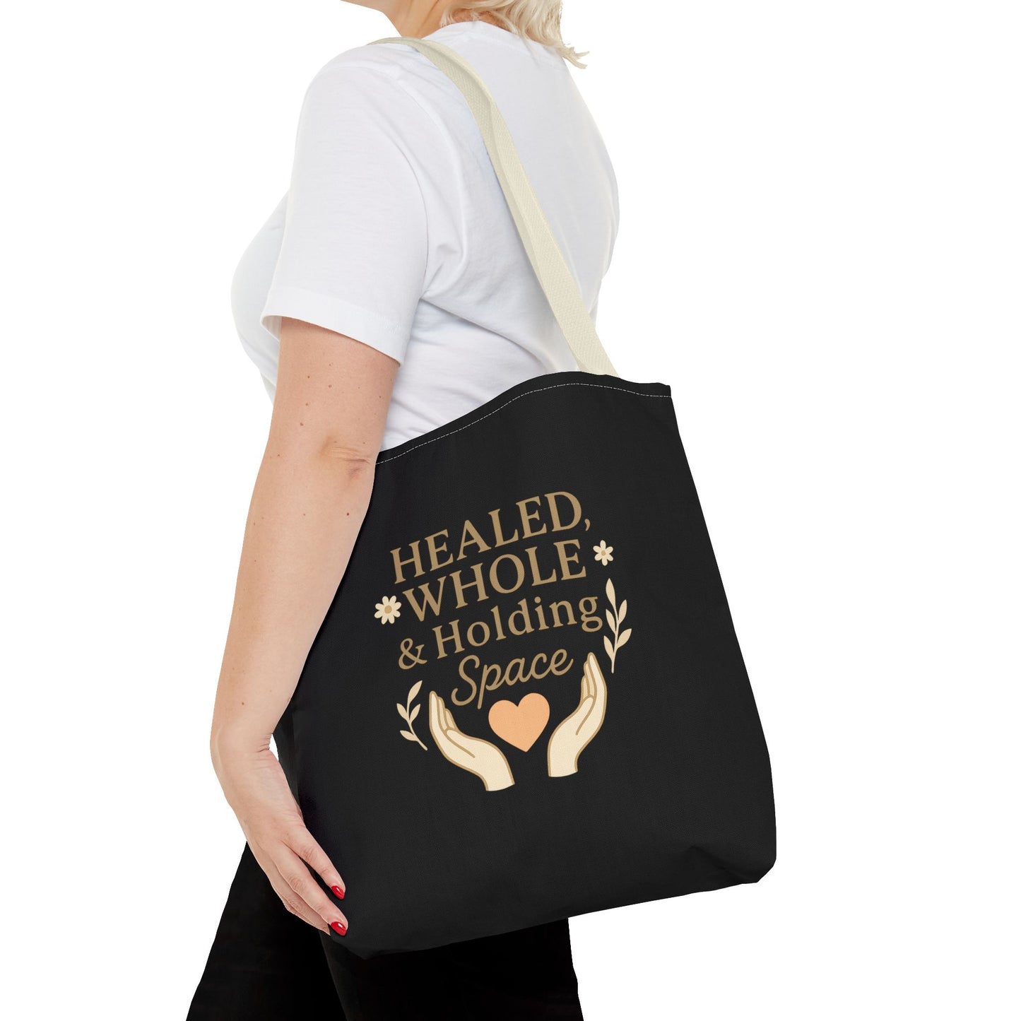 Spiritual Healing Tote Bag, Eco-Friendly Shopping Bag, Inspirational Gift, Reusable Market Tote, Mindfulness Carrier