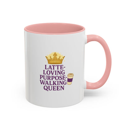 Latte-Loving Queen Coffee Mug - Perfect for Coffee Lovers, Birthday Gift, Personalized Kitchen Decor, Mother's Day Gift, Fun Office Mug
