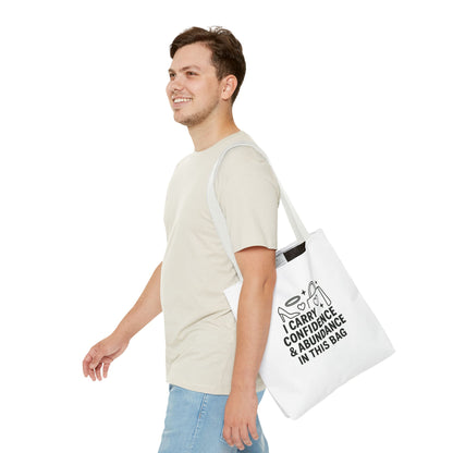 Confidence & Abundance Tote Bag, Motivational Shopper Bag, Gift for Her, Inspirational Tote for Everyday Use, Eco-Friendly Carryall