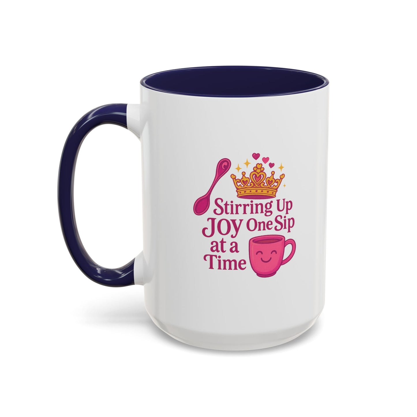 Joyful Accent Coffee Mug - 11/15oz, Colorful Sip Design, Perfect Gift for Coffee Lovers, Birthdays, Holidays, Housewarming
