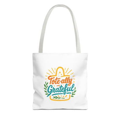 Grateful Tote Bag, Eco-Friendly Shopping Bag, Gift for Mom, Stylish Carry-All, Perfect for Summer Adventures