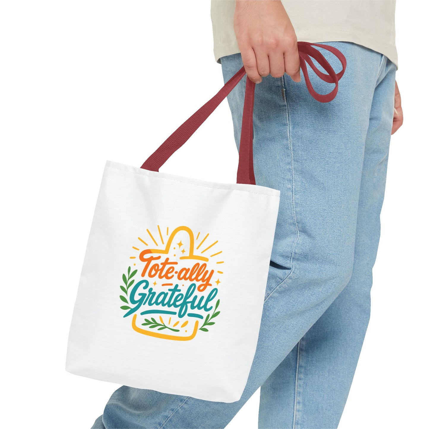 Grateful Tote Bag, Eco-Friendly Shopping Bag, Gift for Mom, Stylish Carry-All, Perfect for Summer Adventures