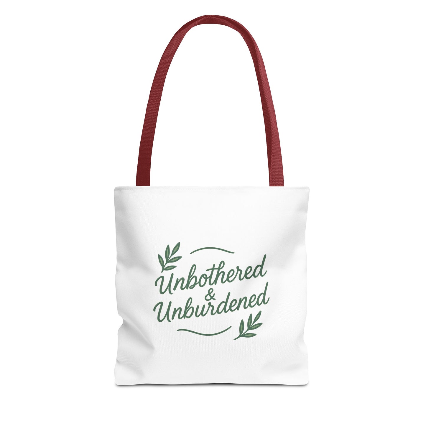 Unbothered & Unburdened Tote Bag, Everyday Tote, Eco-Friendly Bag, Gift for Her, Stylish Shopping Bag, Motivational Tote