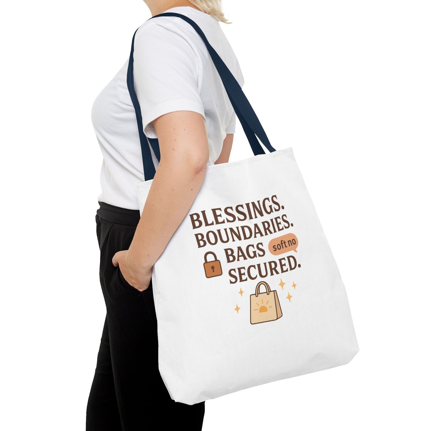 Blessings & Boundaries Tote Bag - Unique AOP Design for Daily Use, Gift for Friends, Travel, Shopping, Eco-Friendly Bag