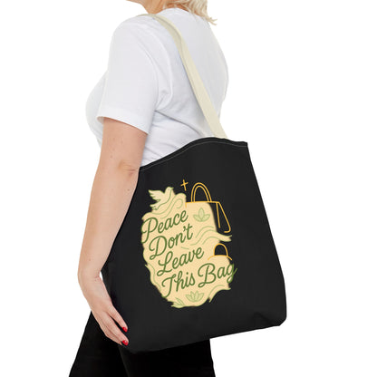 Peaceful Spirit Tote Bag, Eco-Friendly Canvas Bag, Stylish Shopping Bag, Inspirational Gift, Everyday Tote, Faith-Based Accessory