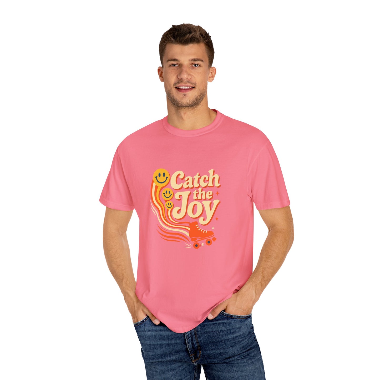Catch the Joy Retro T-Shirt | Vintage Roller Skating Tee | Perfect Gift for Skaters &amp; Friends | Fun Summer Wear, Casual Fashion, Gift Idea