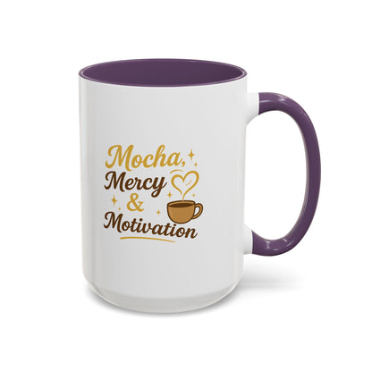 Mocha Mercy & Motivation Coffee Mug, Inspirational Coffee Cup, Gift for Coffee Lovers, Motivational Mug, Birthday Present