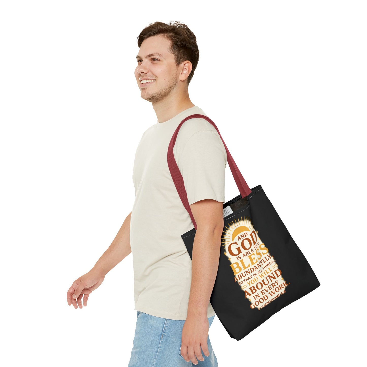 Faith-Inspired Tote Bag, Inspirational Gift, Christian Decor, Church Outing, Everyday Use, Scripture Tote
