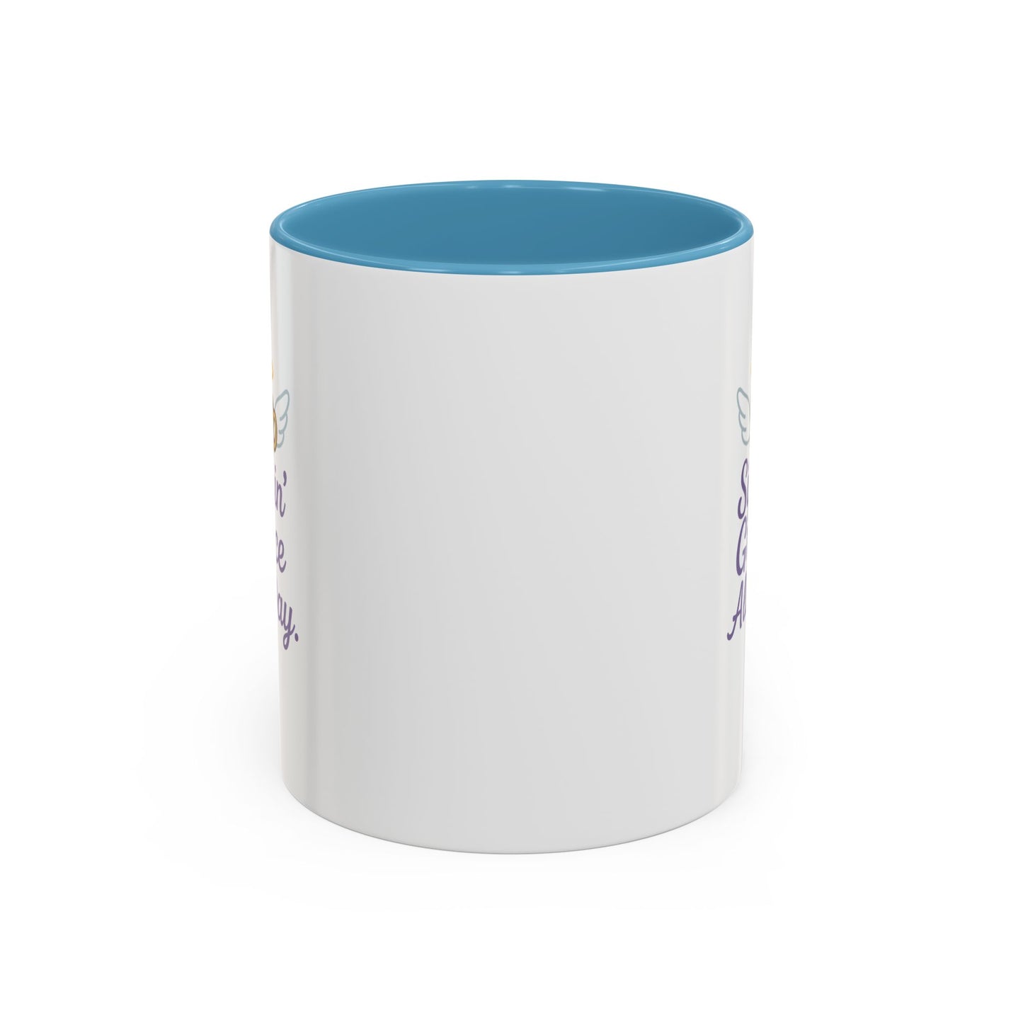 Sipping Grace Accent Coffee Mug | Stylish Gift for Coffee Lovers, Inspirational Mug, Office Décor, Unique Funny Coffee Cup