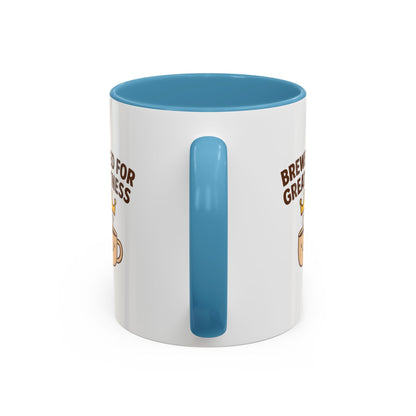 Brewed for Greatness Coffee Mug - Motivational Ceramic Cup, Office Gift, Home Decor, Birthday Present, Tea Lovers