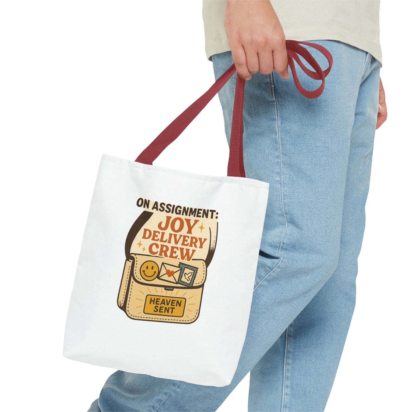 Joy Delivery Crew Tote Bag - Heaven Sent, Birthday Gift, Grocery Bag, Eco-Friendly Tote, Unique Gift Idea