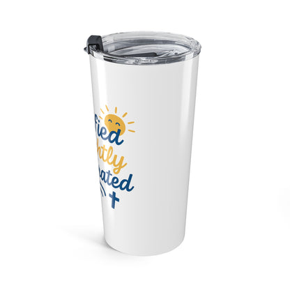 Christian Inspirational Tumbler 20oz, Perfect for Church Gatherings, Faith Gifts, Motivational Mug, Dehydrated But Blessed Drinkware