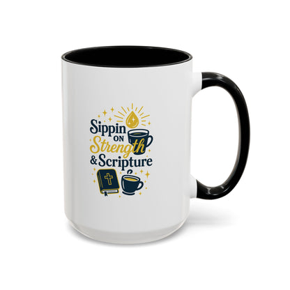 Inspirational Coffee Mug - Sippin' on Strength & Scripture - Perfect Gift for Coffee Lovers, Spiritual Growth, Daily Inspiration, [...]