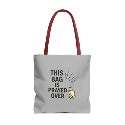 Prayed Over Tote Bag, Spiritual Gift, Christian Tote, Faith Bag, Church Accessory, Inspirational Shopper