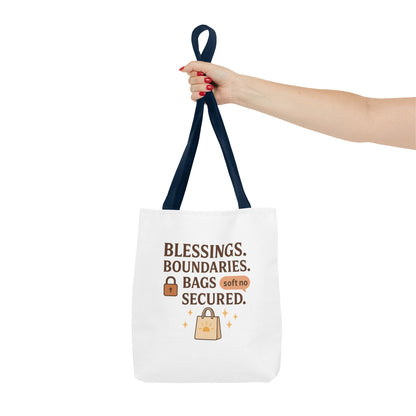 Blessings & Boundaries Tote Bag - Unique AOP Design for Daily Use, Gift for Friends, Travel, Shopping, Eco-Friendly Bag