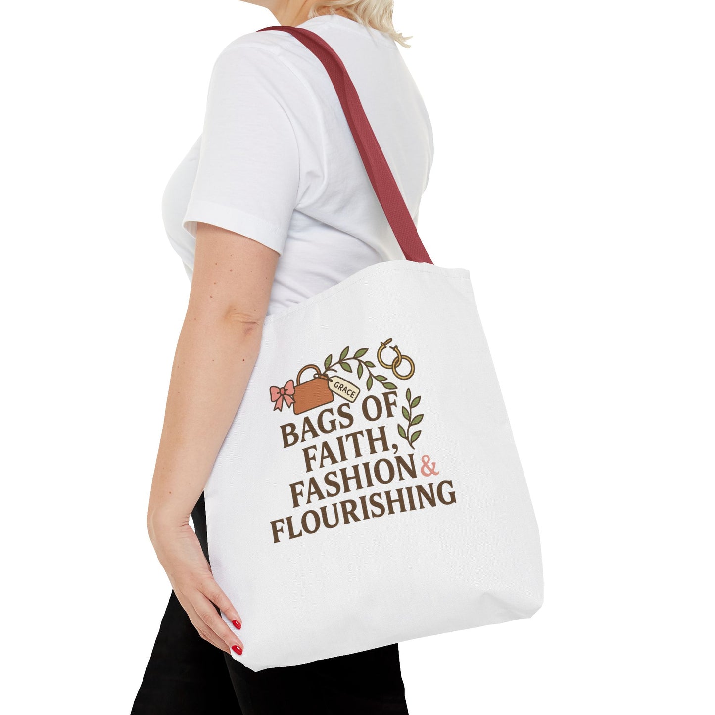 Faith & Fashion Tote Bag | Stylish Everyday Carry, Perfect for Gifts, Shopping, Church Events, and Personal Use