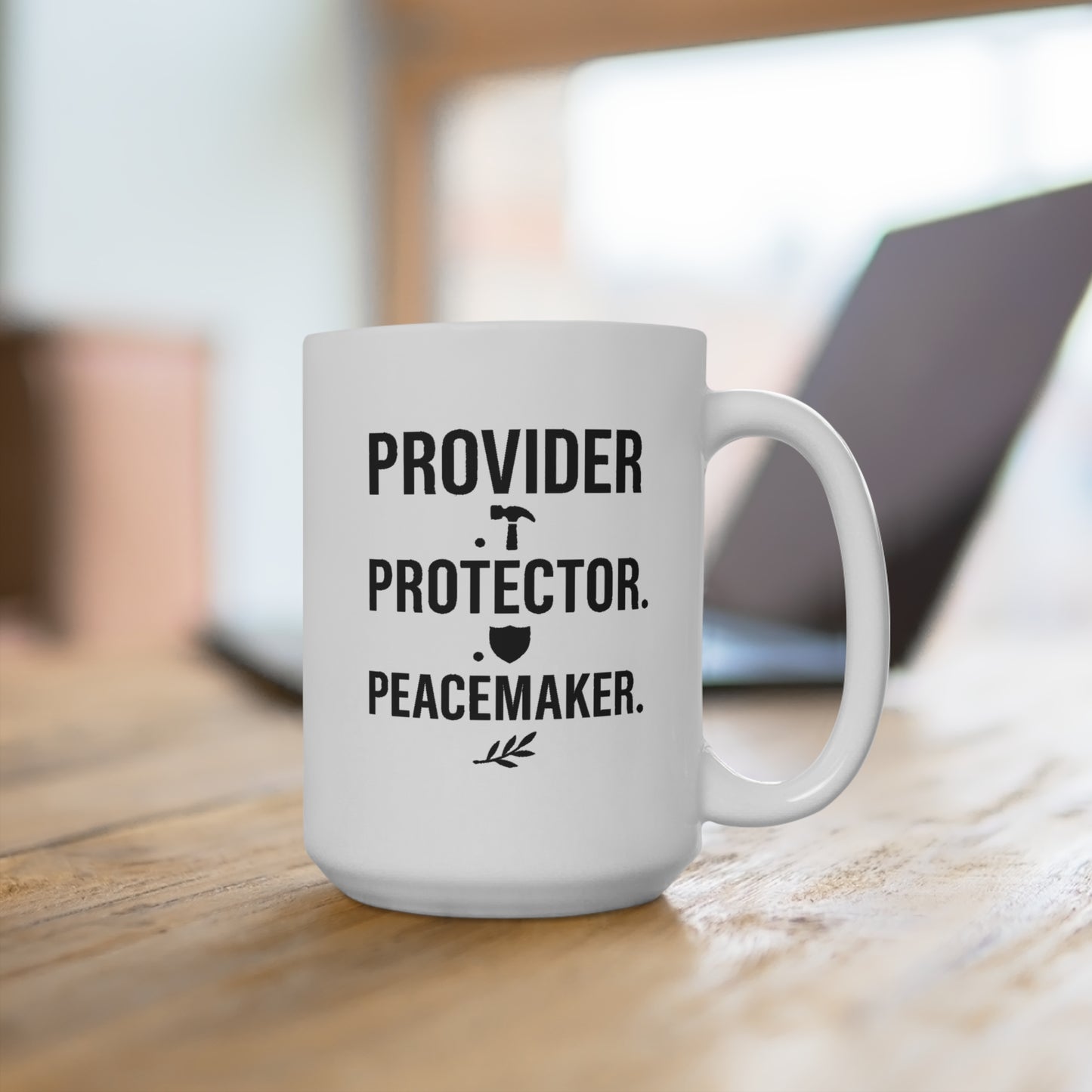 Provider Protector Peacemaker Mug — 15oz Inspirational Coffee Cup
