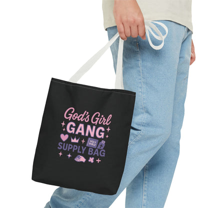 God's Girl Gang Tote Bag | Stylish Supply Bag, Gift for Friends, Everyday Use, Eco-Friendly Shopping, Fun & Functional