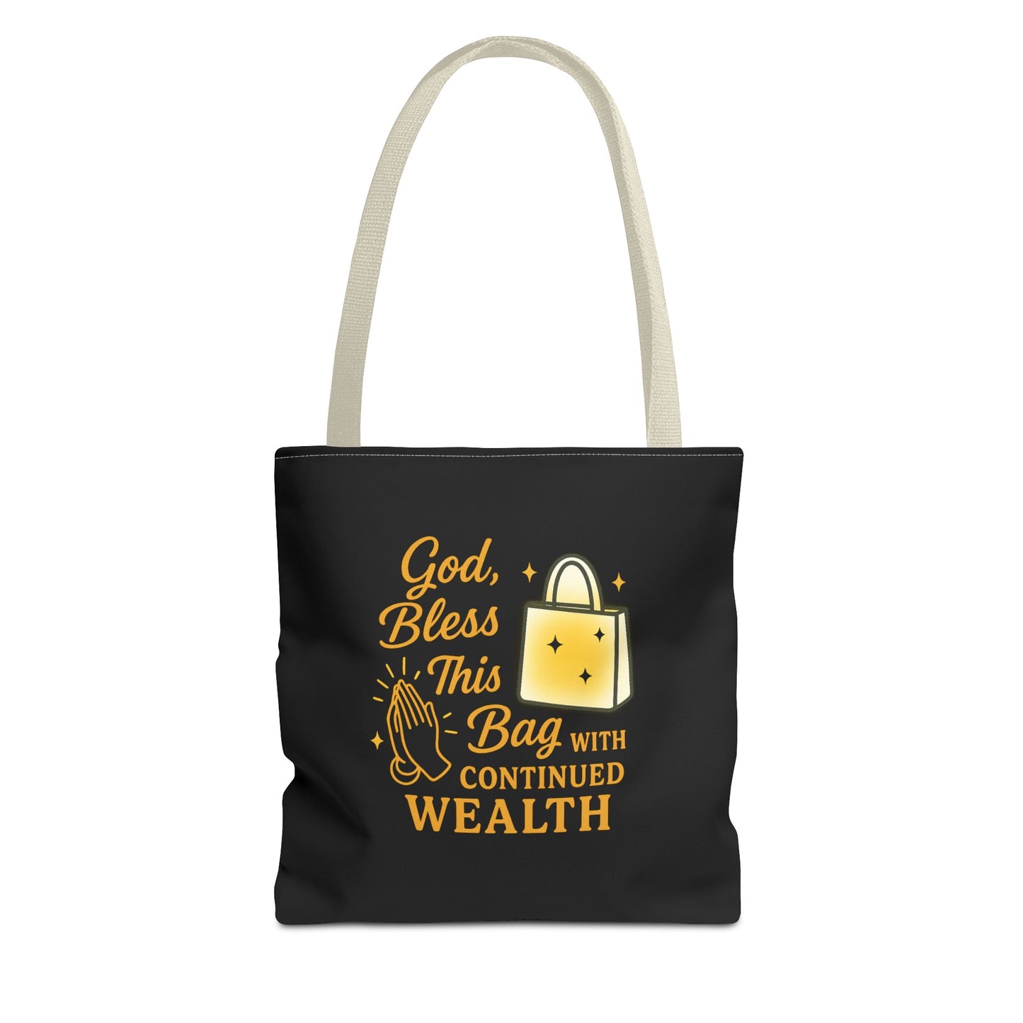 God Bless This Bag Tote - Wealthy Vibes, Inspirational Gift for Her, Everyday Use, Shopping, Casual Outing, Motivational Tote
