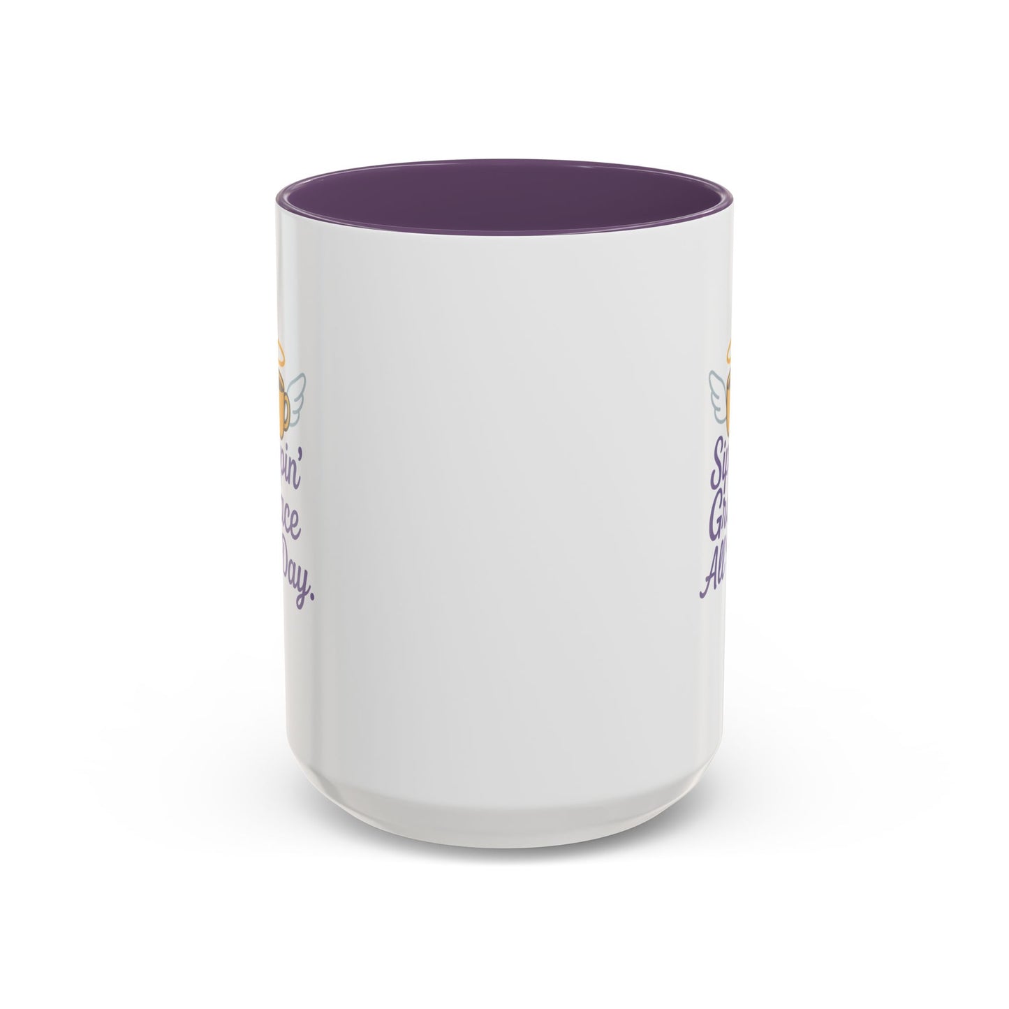 Sippin' Grace All Day Coffee Mug, Cute Coffee Cup, Inspirational Mug, Gift for Coffee Lovers, Perfect for Any Occasion