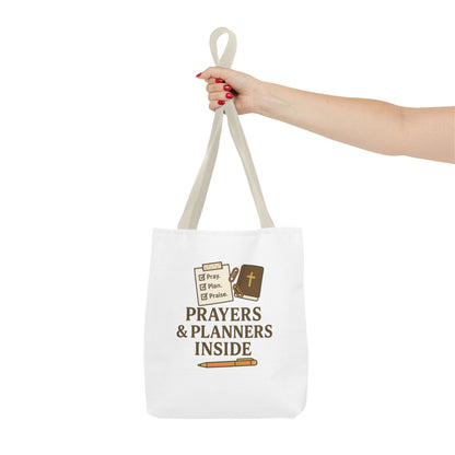 Inspirational Tote Bag for Planners, Blessed Gift for Organizers, Christian Prayer Tote, Everyday Carryall, Prayer & Planner Pouch