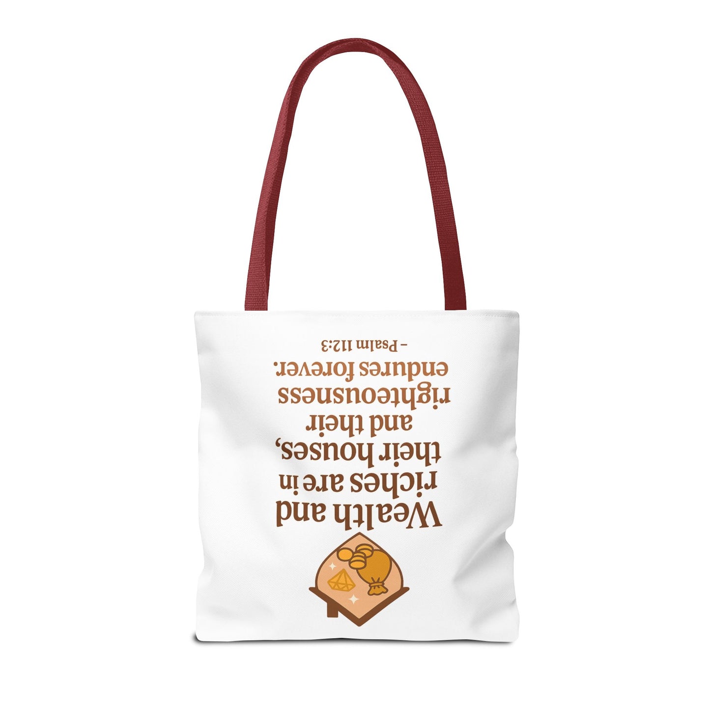 Psalm 112:3 Bible Verse Tote Bag