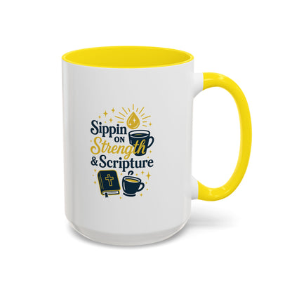 Inspirational Coffee Mug - Sippin' on Strength & Scripture - Perfect Gift for Coffee Lovers, Spiritual Growth, Daily Inspiration, [...]